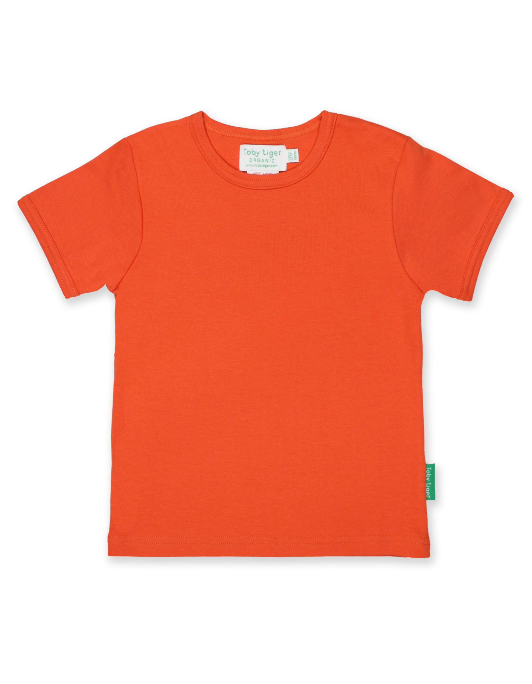 Organic Orange Short Sleeved T-Shirt from Toby Tiger