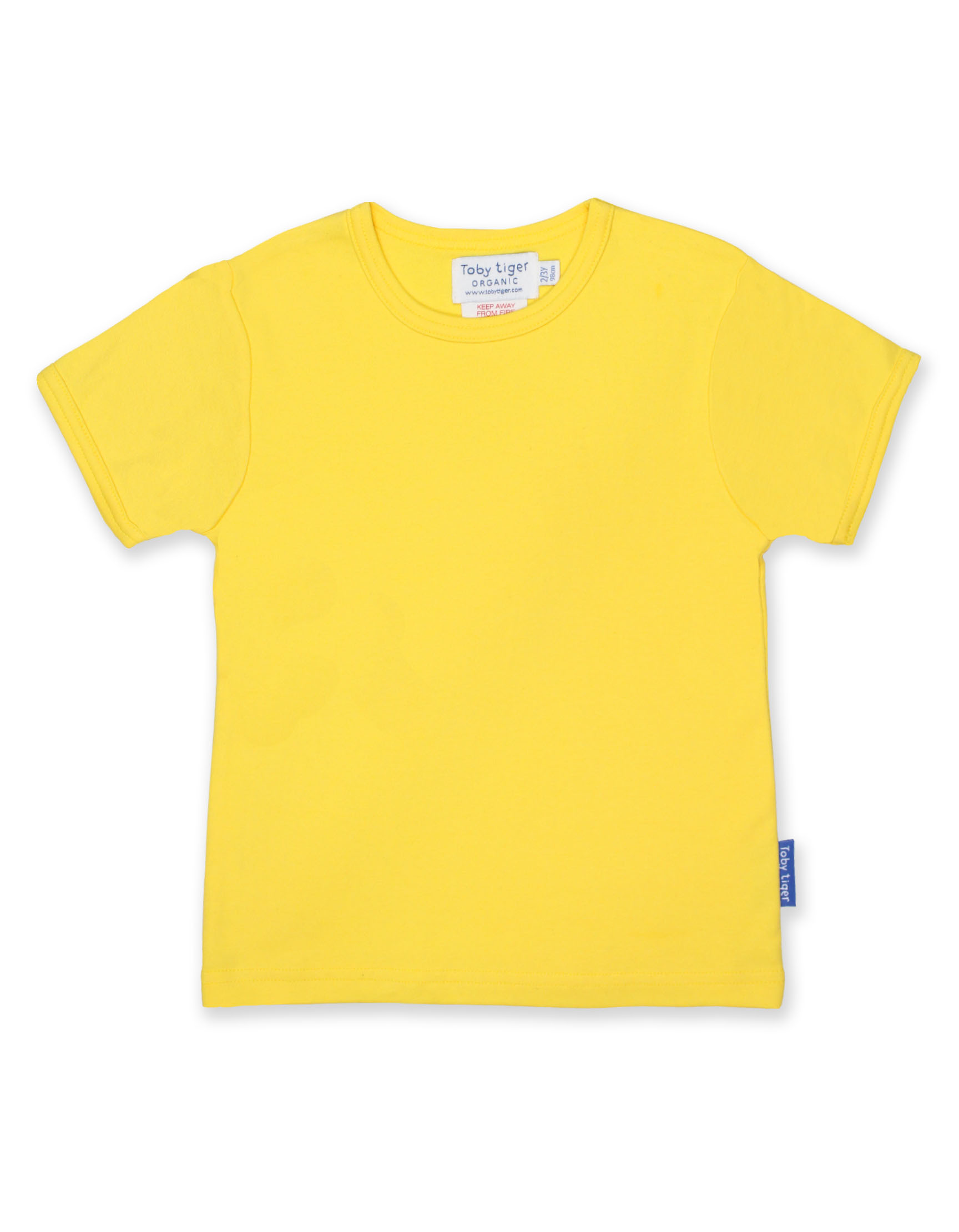 Organic Yellow Short Sleeved T-Shirt from Toby Tiger