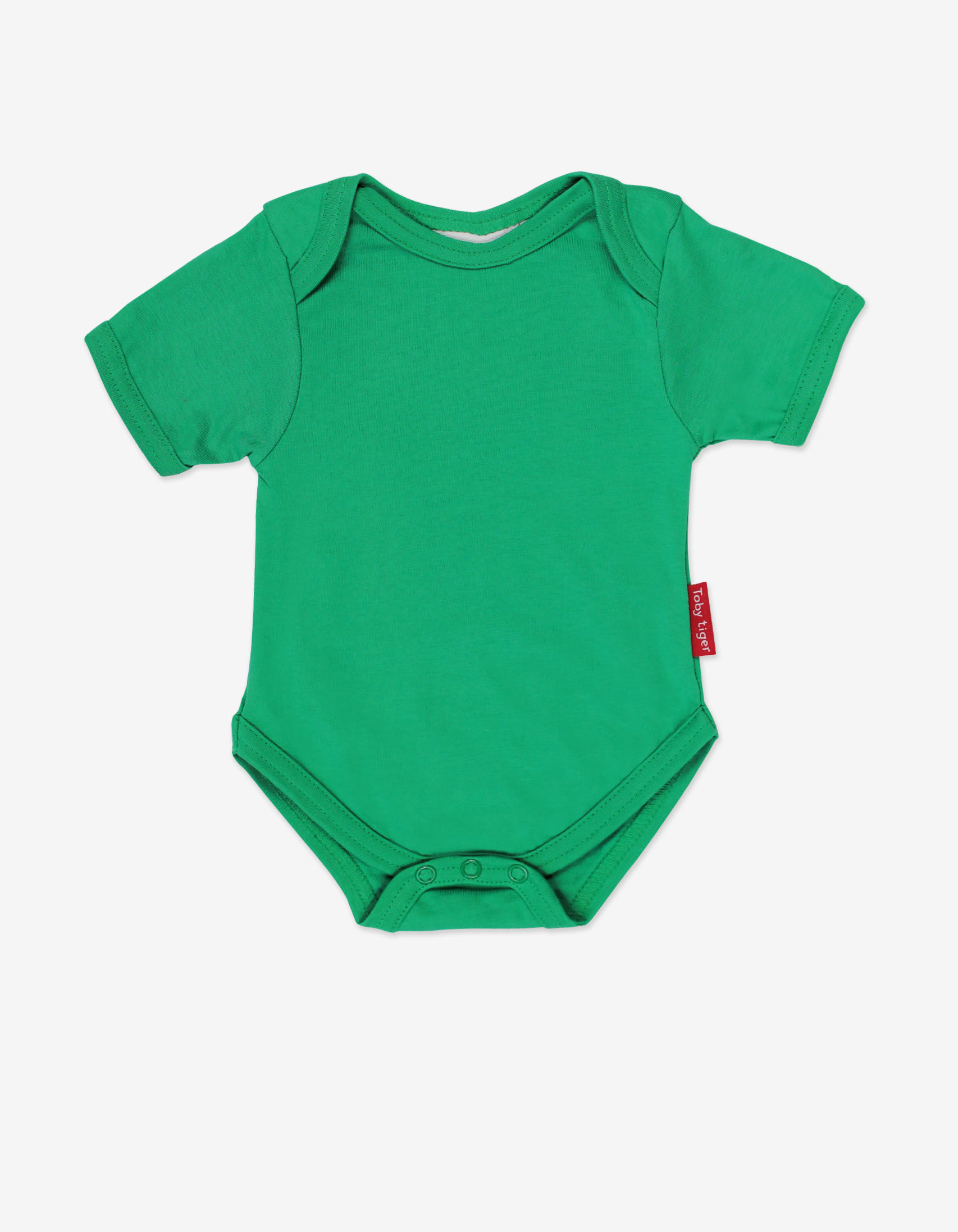 Organic Green Short Sleeve Baby Body from Toby Tiger