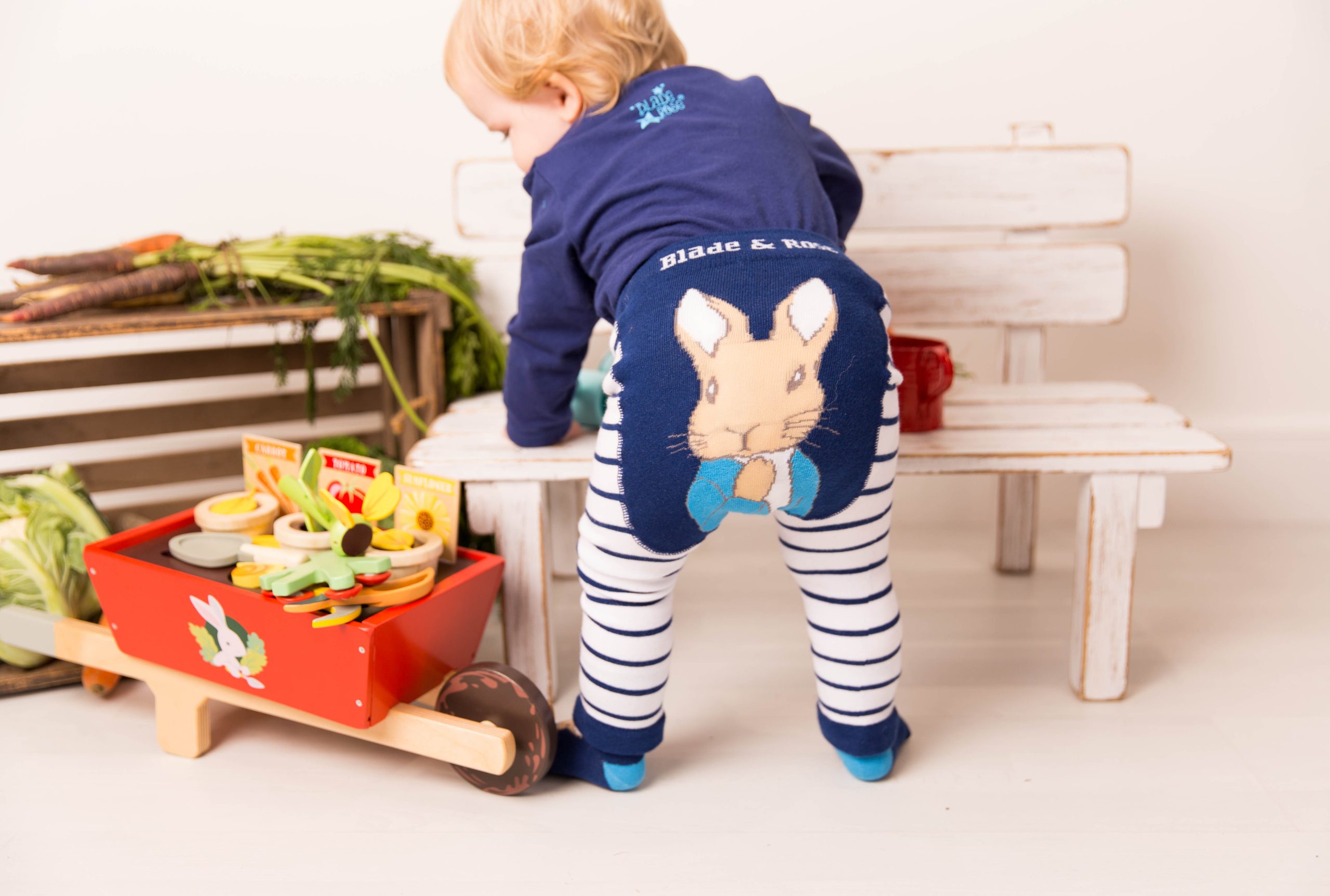 Peter Rabbit Navy Stripe Leggings from Blade and Rose