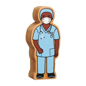 Natural Colourful People who Help Us - Nurse in Scrubs