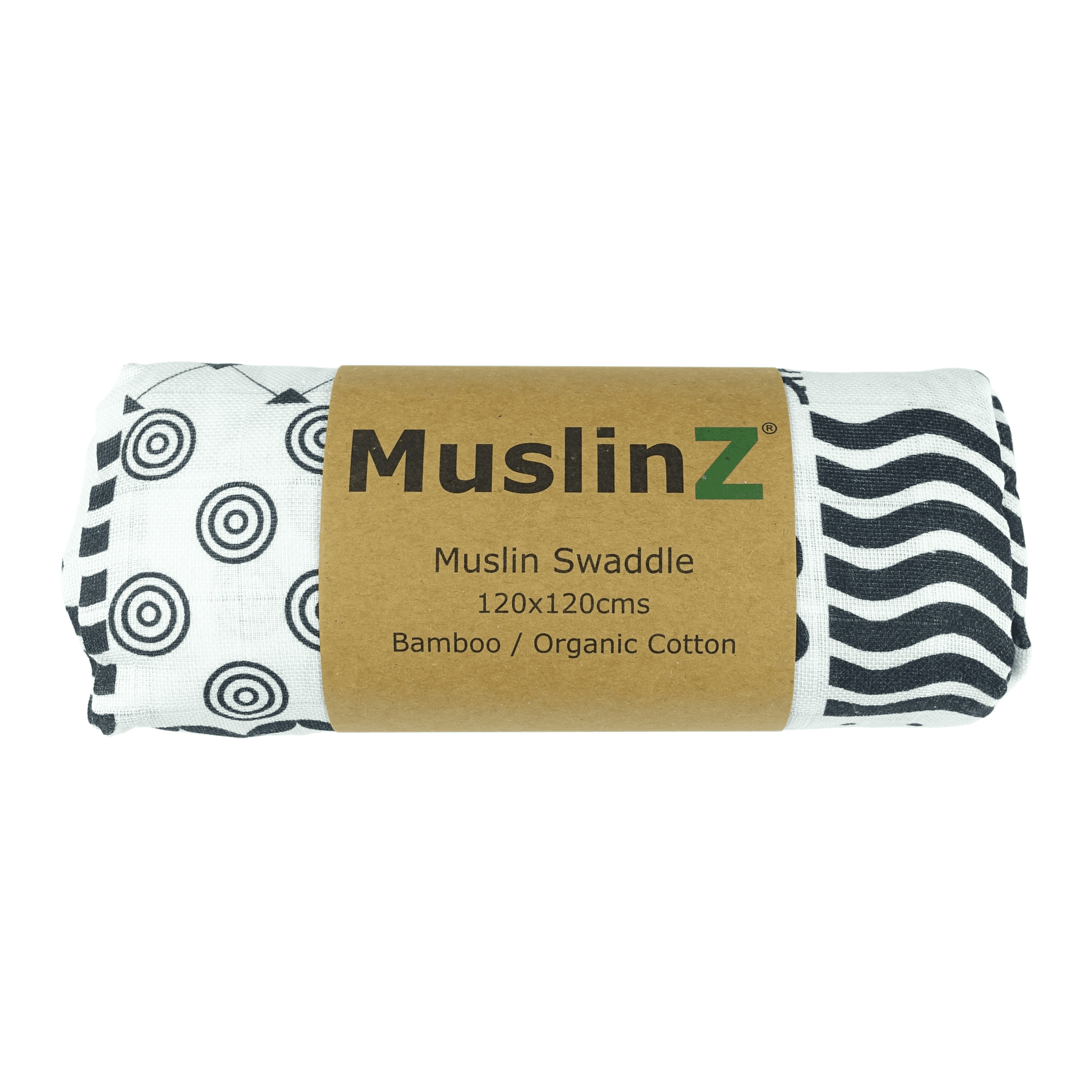 MuslinZ – Bamboo/Organic Cotton Muslin Swaddle 120x120cm – Sensory
