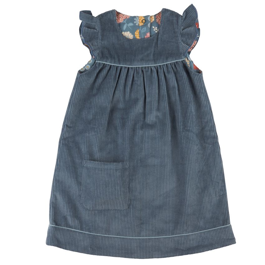 Winter Shift Dress Reversible Deep Blue from Pigeon Organics