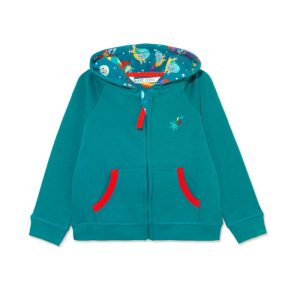 Ducky Zebra - Hoodie in Teal