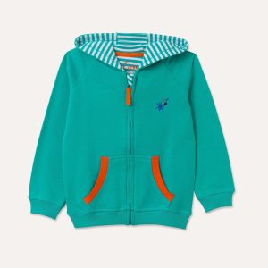 Ducky Zebra - Hoodie in Turquoise