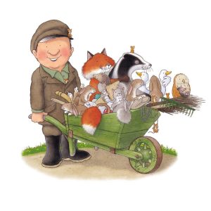 Percy The Park Keeper - Blank Greeting Card with Envelope