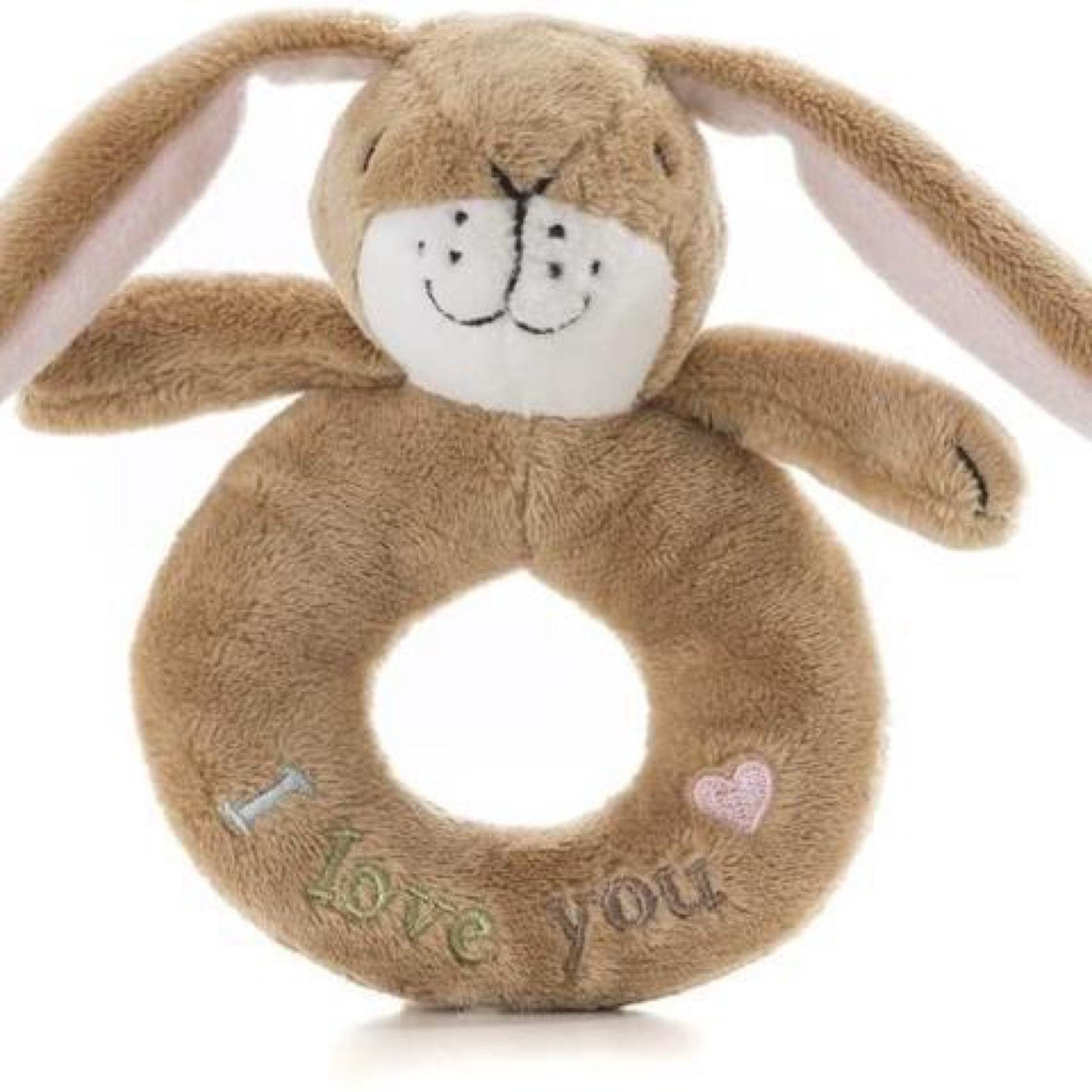 Guess How Much I Love You Hare Nut Brown Plush Loop Ring Rattle