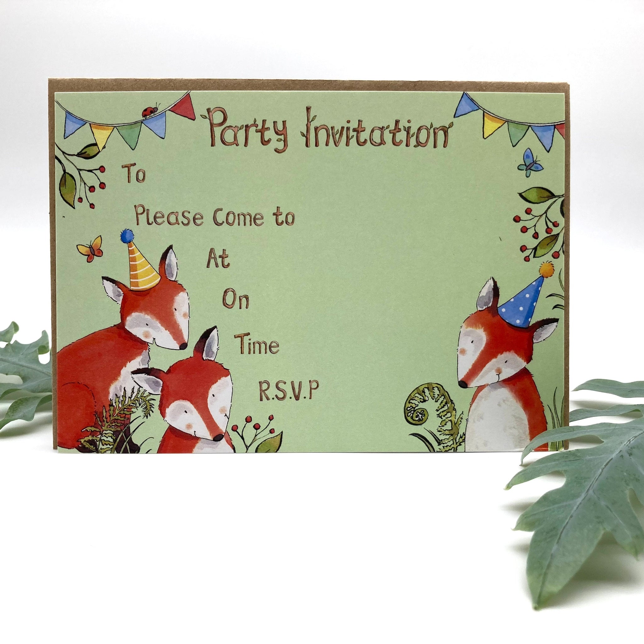 Party Invitations Pack of 10 – Fox