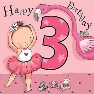 Twizler 3rd Birthday Card Girl Ballerina