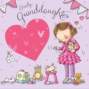 Twizler Happy Birthday Card for Granddaughter With Vet