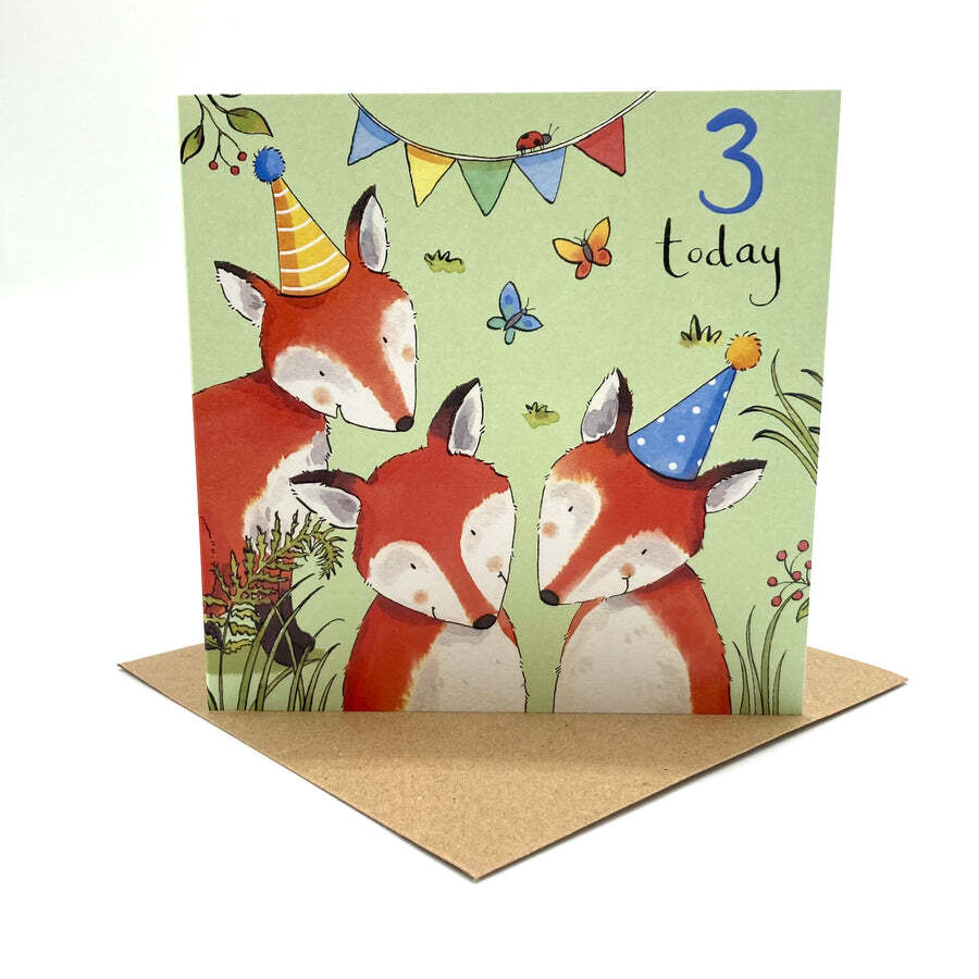 3rd Birthday Card – Fox