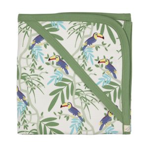 Hooded Blanket, Toucans - Blue