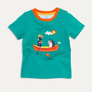 T-Shirt - Canoeing Dog and Hedgehog