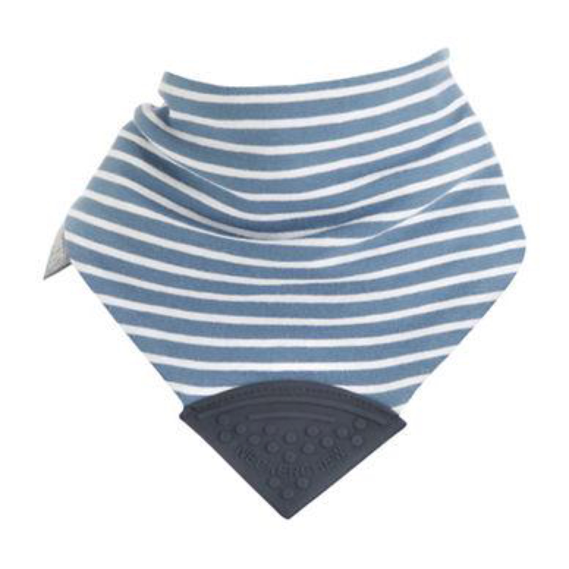 Infant Cheeky Chompers ‘Neckerchew’ Reversible Teething Bib – Blue Stripe