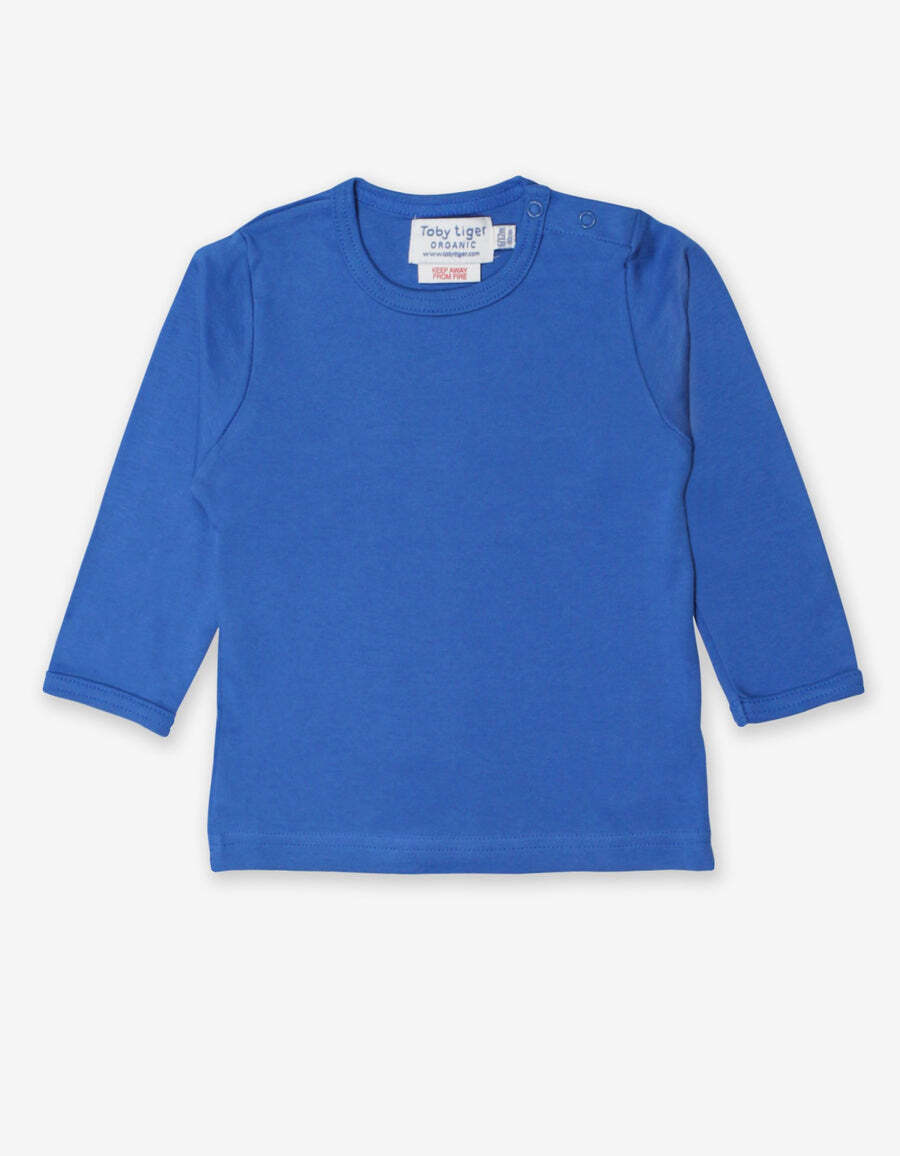 Organic Blue Basic Long Sleeve T-Shirt from Toby Tiger