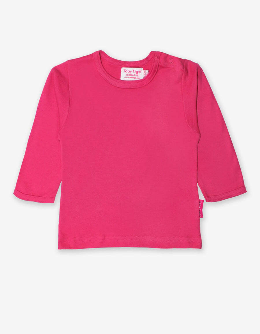 Organic Pink Long Sleeve T-Shirt from Toby Tiger
