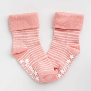 Organic Pink Stripe Socks