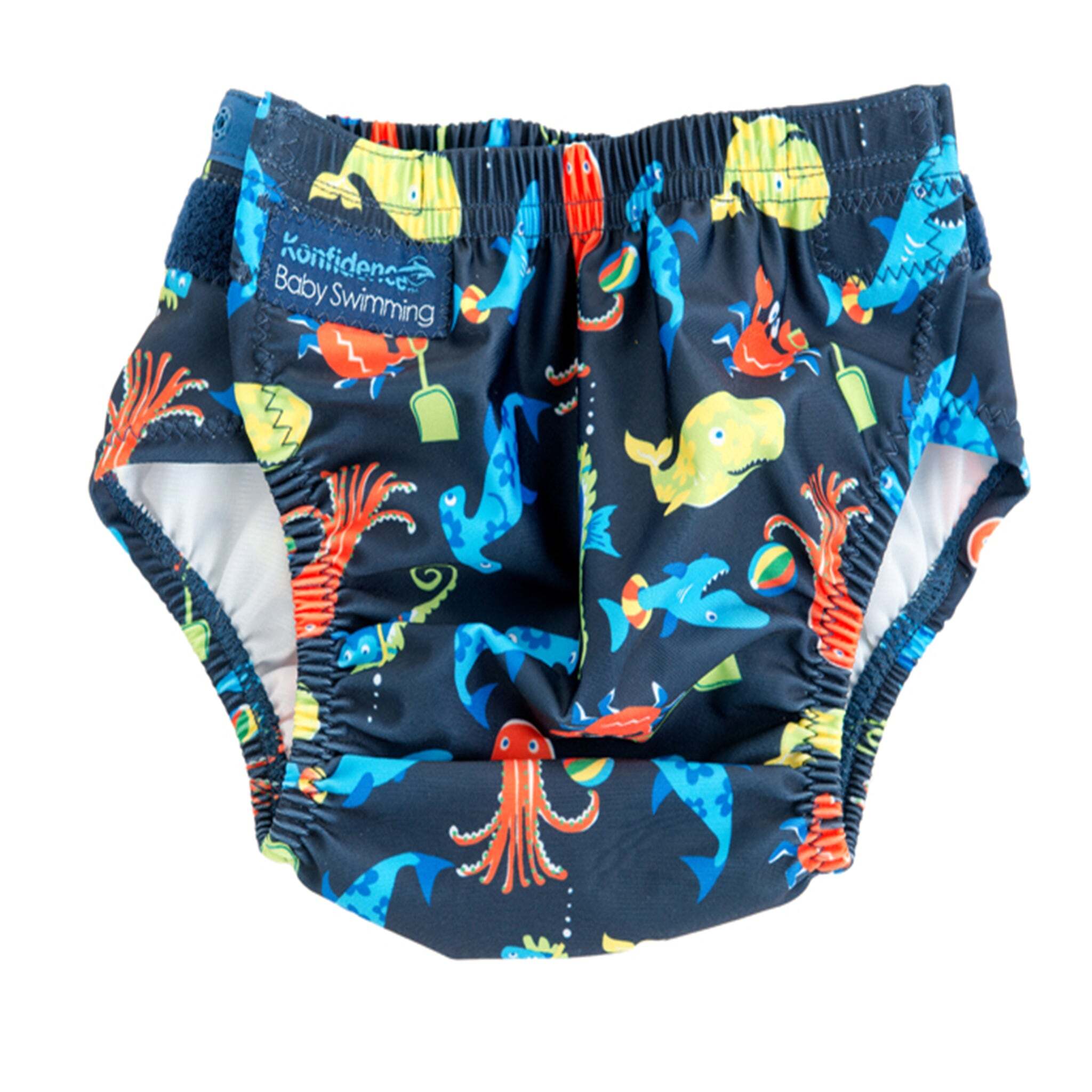 AquaNappy One Size Fits All Swimmimg Nappy in Seafriends – Navy from Konfidence