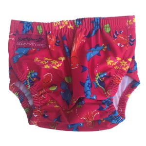 AquaNappy One Size Fits All Swim Nappy in Seafriends - Pink