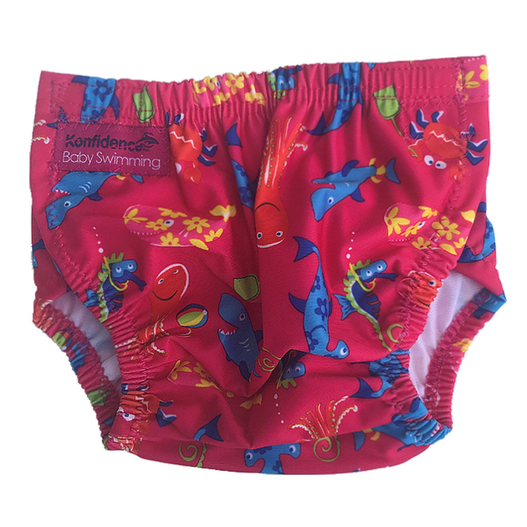AquaNappy One Size Fits All Swimmimg Nappy in Seafriends – Pink from Konfidence