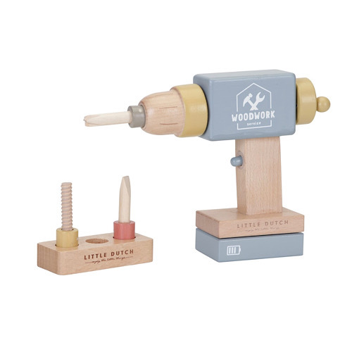 Little Dutch FSC Wood Children’s Drill Bit Blu