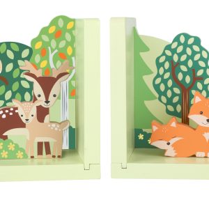 Woodland Animals Wooden Bookends