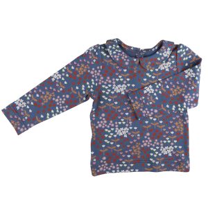 Peter Pan Collar Blouse - Meadow Night Blue